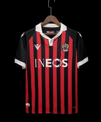 Maglia 21/22 OGC Nice Home 2024/25 Versione Tifoso vista frontale completa