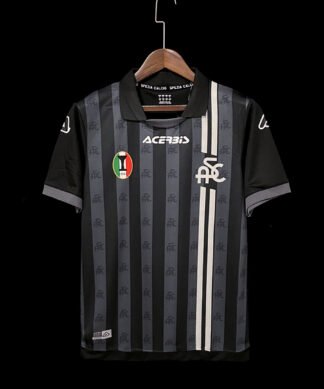 Maglia 21/22 Spezia Calcio Away 2024/25 Versione Tifoso vista frontale completa