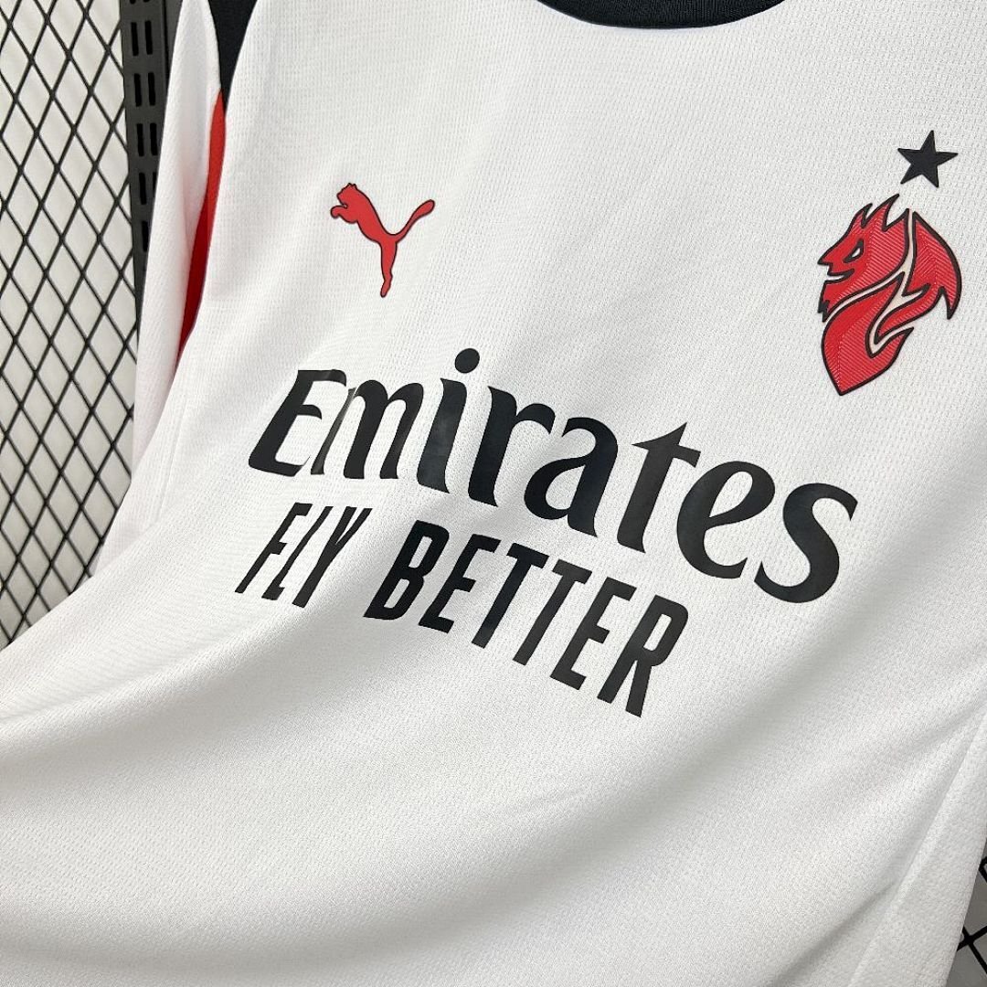 Maglia AC Milan Away Manica Lunga 2025/26 Versione Tifoso vista laterale