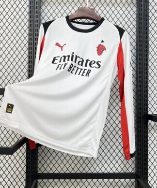 Maglia AC Milan Away Manica Lunga 2025/26 Versione Tifoso vista frontale completa