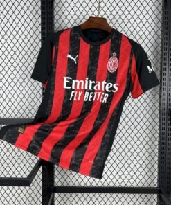 Maglia AC Milan Home 2025/26 Versione Tifoso vista frontale completa