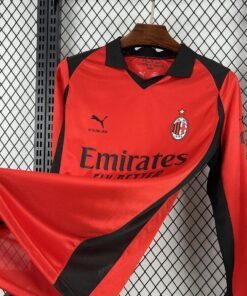 Maglia AC Milan Home Manica Lunga 2026/27 Versione Tifoso tessuto traspirante