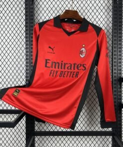 Maglia AC Milan Home Manica Lunga 2026/27 Versione Tifoso vista frontale completa