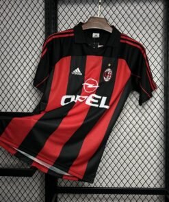 Maglia ac milan retro - Maglia AC Milan Home 2000/02 Retro vista frontale completa
