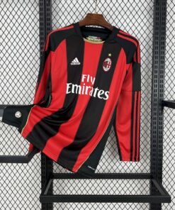 Maglia ac milan retro - Maglia AC Milan Home Manica Lunga 2010/11 Retro vista frontale completa
