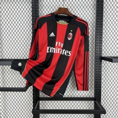 Maglia AC Milan Home Manica Lunga 2010/11 Retro