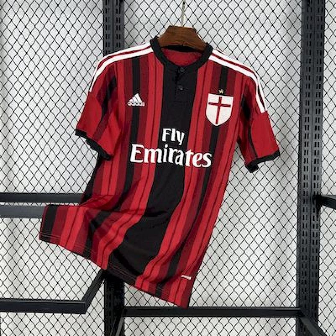 Maglia ac milan retro - Maglia AC Milan Home 2014/15 Retro vista frontale completa