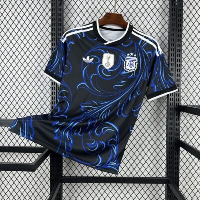 Maglia Argentina Away 2024/25 Versione Tifoso vista frontale completa