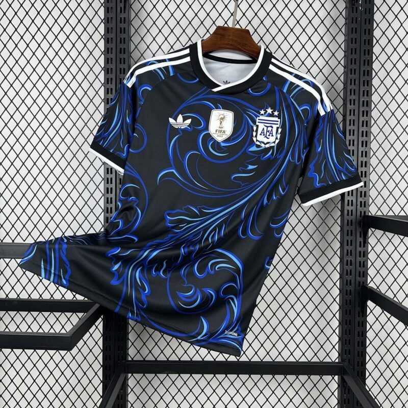 Maglia Argentina Away 2024/25 Versione Tifoso vista frontale completa