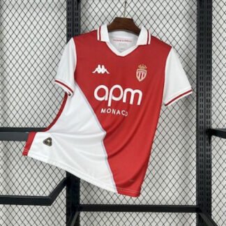 Maglia AS Monaco Home 2025/26 Versione Tifoso vista frontale completa