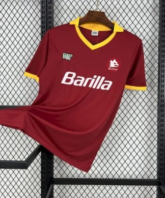 Maglia as roma retro - Maglia AS Roma Home 1989/90 Retro vista frontale completa