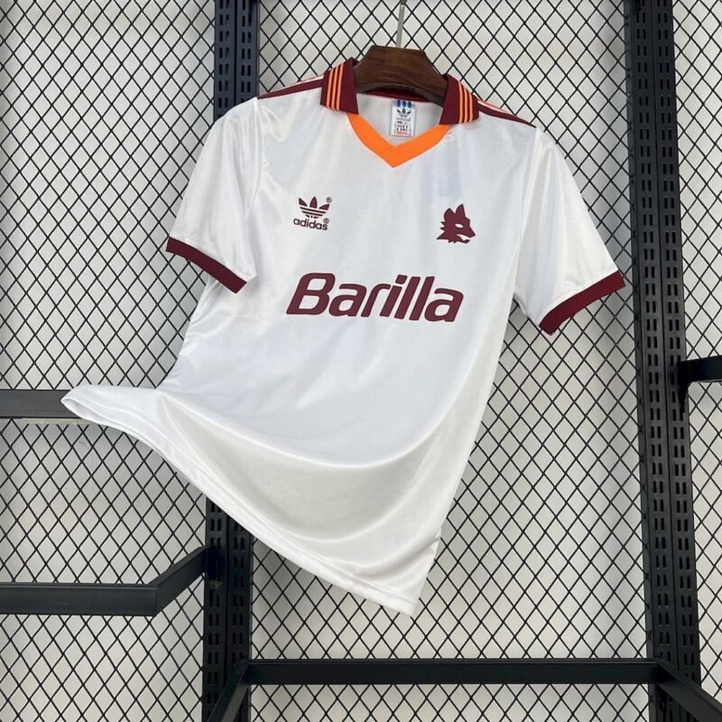 Maglia as roma retro - Maglia AS Roma Away 1992/93 Retro vista frontale completa