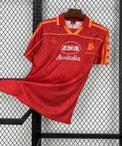 Maglia as roma retro - Maglia AS Roma Home 1995/96 Retro vista frontale completa