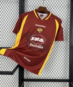 Maglia as roma retro - Maglia AS Roma Home 1997/98 Retro vista frontale completa