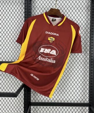 Maglia as roma retro - Maglia AS Roma Home 1997/98 Retro vista frontale completa