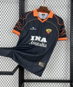 Maglia as roma retro - Maglia AS Roma Away 1999/00 Retro vista frontale completa
