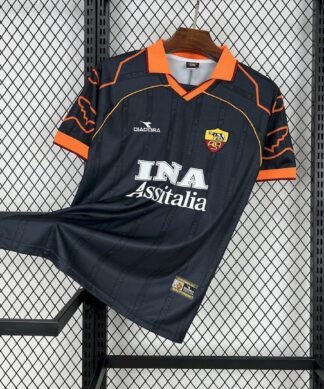 Maglia as roma retro - Maglia AS Roma Away 1999/00 Retro vista frontale completa