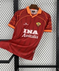 Maglia as roma retro - Maglia AS Roma Home 1999/00 Retro vista frontale completa