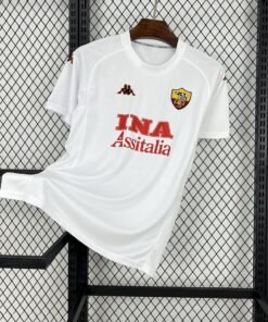Maglia as roma retro - Maglia AS Roma Away 2000/01 Retro vista frontale completa