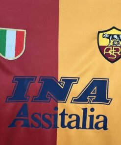 Maglia AS Roma Home Manica Lunga 2001/02 Retro - vista 5