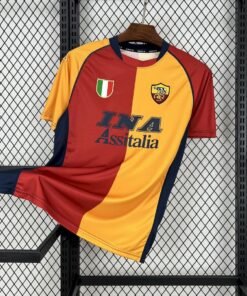 Maglia as roma retro - Maglia AS Roma Home 2001/02 Retro vista frontale completa