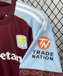 Maglia Aston Villa Home 2025/26 Versione Tifoso vista laterale