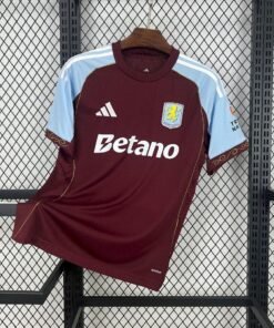Maglia Aston Villa Home 2025/26 Versione Tifoso vista frontale completa