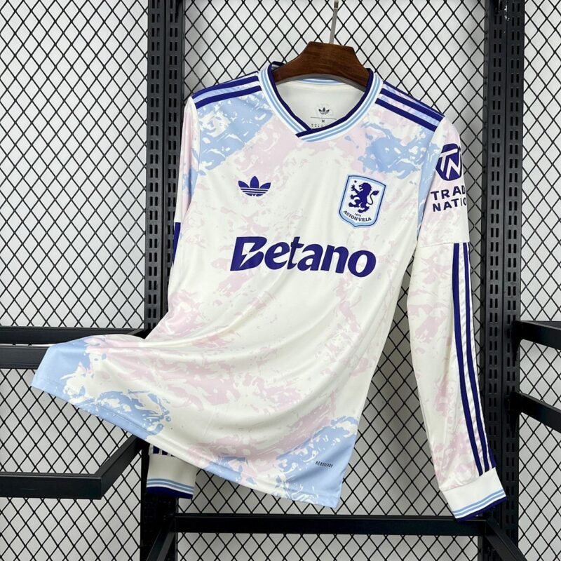 Maglia Aston Villa Third Manica Lunga 2025/26 Versione Tifoso vista frontale completa