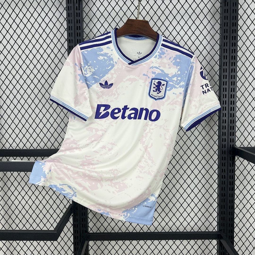 Maglia Aston Villa Third 2025/26 Versione Tifoso vista frontale completa