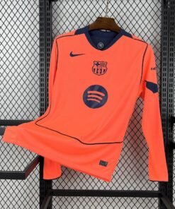 Maglia Barcellona Third Manica Lunga 2025/26 Versione Tifoso vista frontale completa