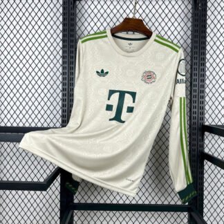 Maglia Bayern Monaco Home Manica Lunga 2025/26 Versione Tifoso vista frontale completa
