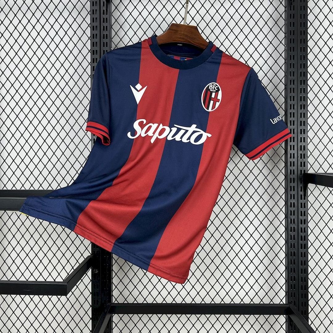 Maglia Bologna Home 2024/25 Versione Tifoso vista frontale completa