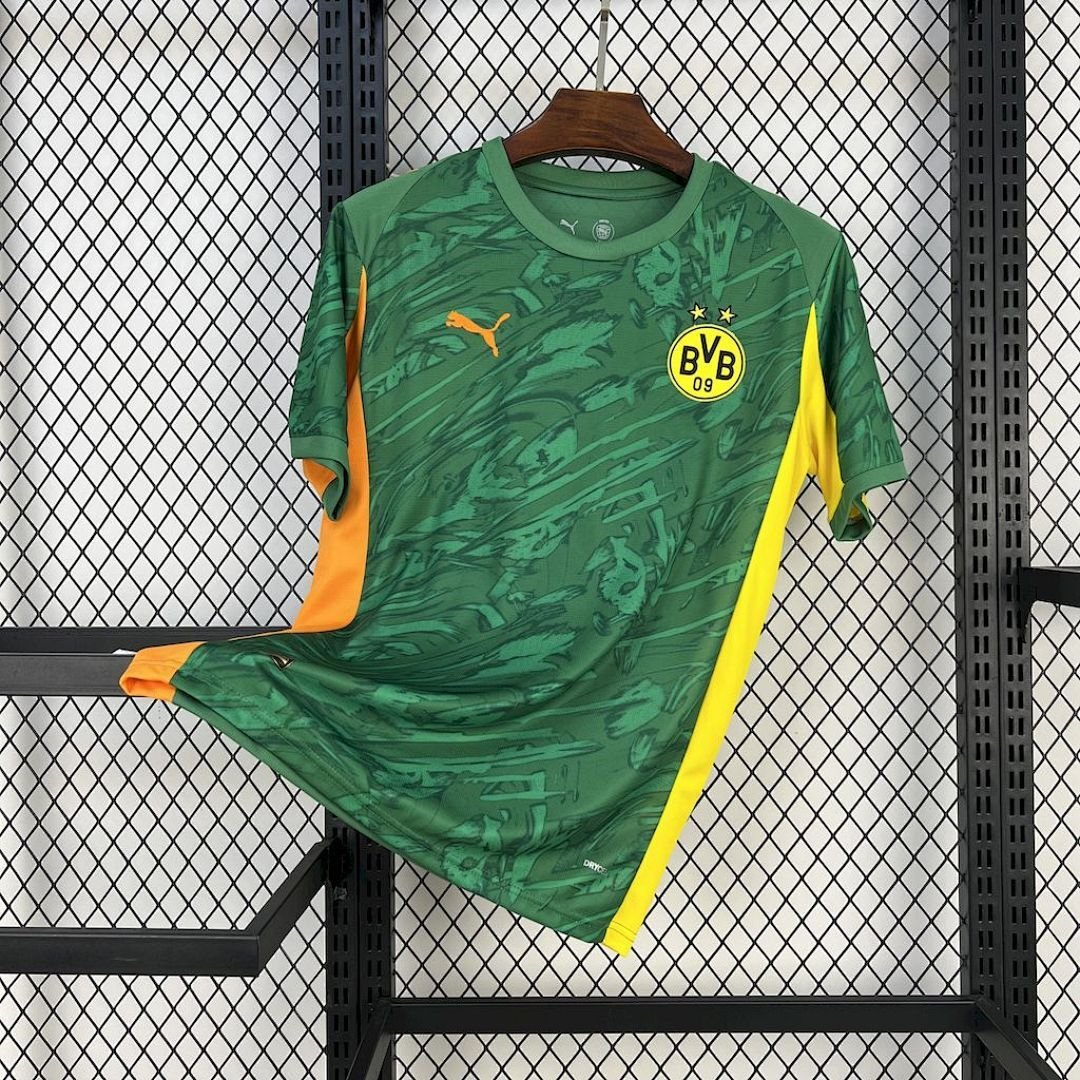 Maglia Borussia Dortmund Keeper 2024/25 Versione Tifoso vista frontale completa