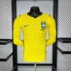 Maglia Brazil Home Manica Lunga 2024/25 Versione Giocatore vista frontale completa