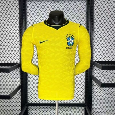 Maglia Brazil Home Manica Lunga 2024/25 Versione Giocatore