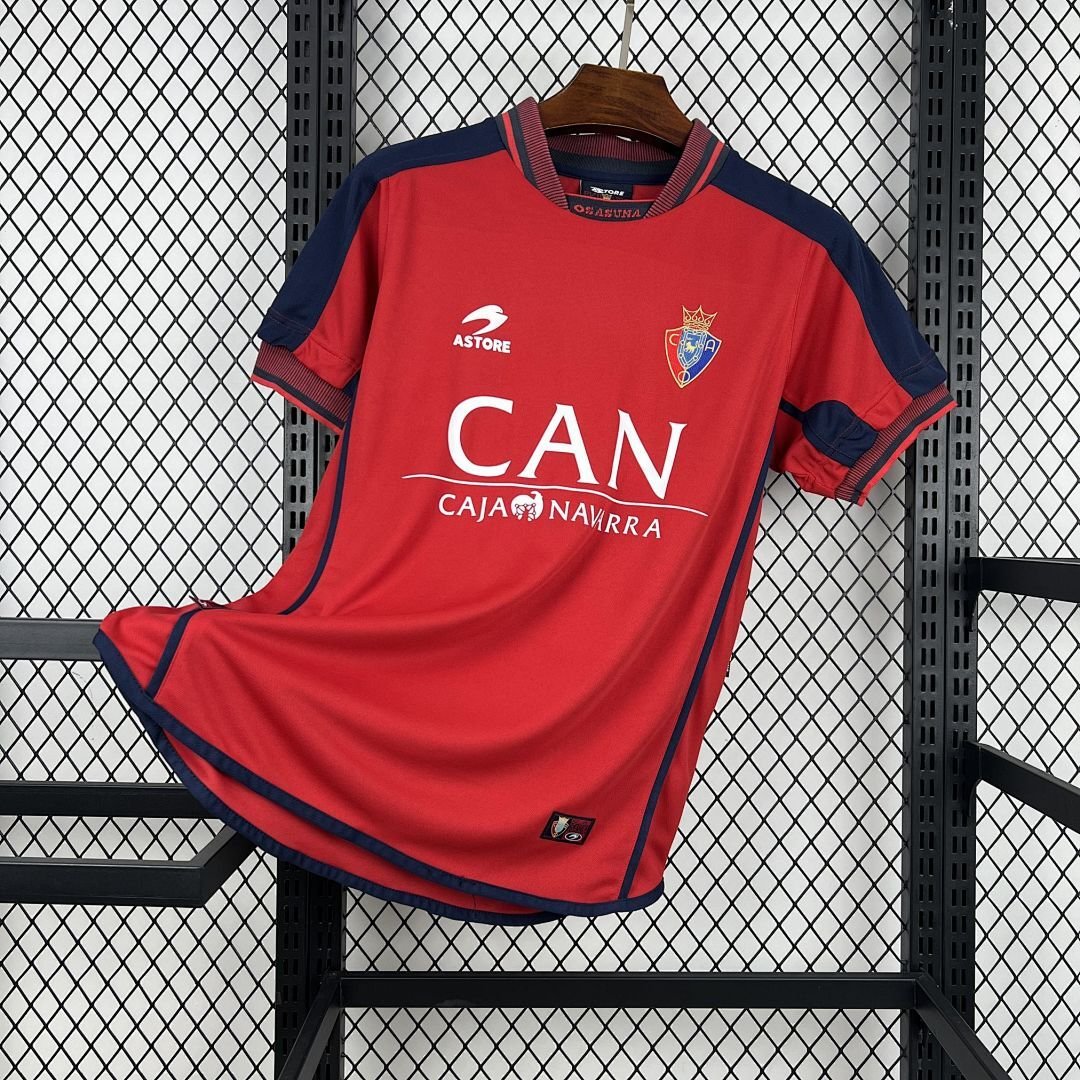 Maglia ca osasuna retro - Maglia CA Osasuna Home 2000/01 Retro vista frontale completa