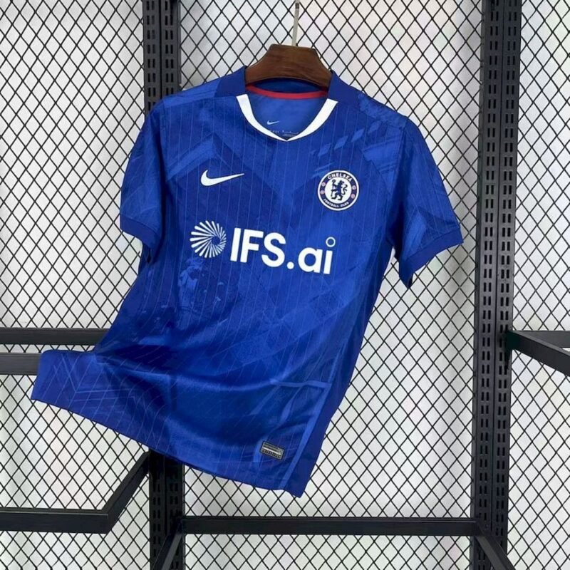 Maglia Chelsea Home 2025/26 Versione Tifoso vista frontale completa