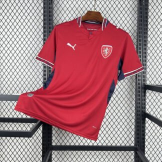 Maglia Czech Republic Home 2024/25 Versione Tifoso vista frontale completa