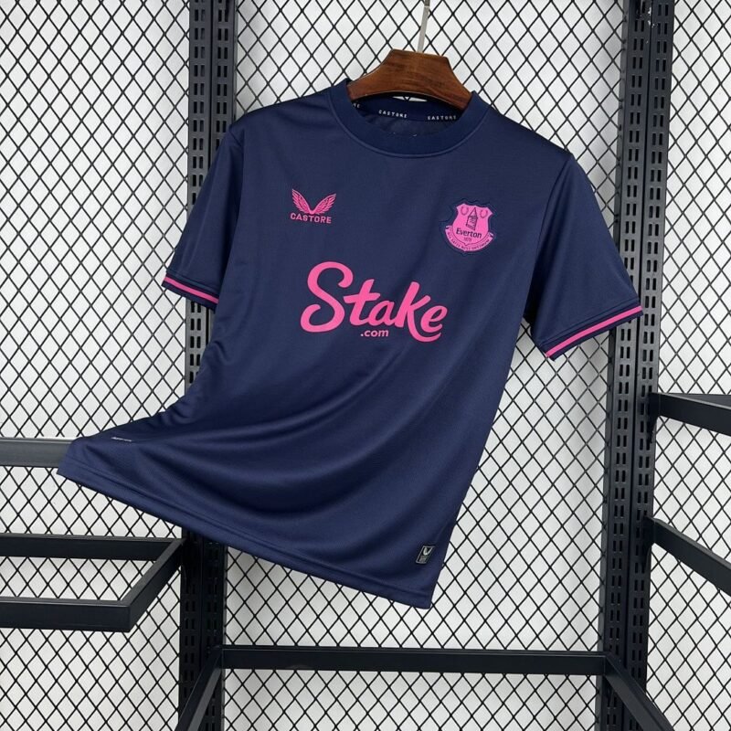 Maglia Everton Home 2025/26 Versione Tifoso vista frontale completa