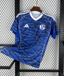 Maglia FC Schalke 04 Home 2025/26 Versione Tifoso vista frontale completa