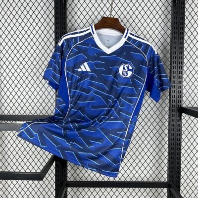 Maglia FC Schalke 04 Home 2025/26 Versione Tifoso vista frontale completa