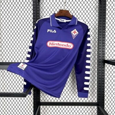 Maglia fiorentina retro - Maglia Fiorentina Home Manica Lunga 1998/99 Retro vista frontale completa