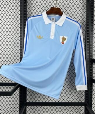 Maglia France Home Manica Lunga 2024/25 Versione Tifoso vista frontale completa