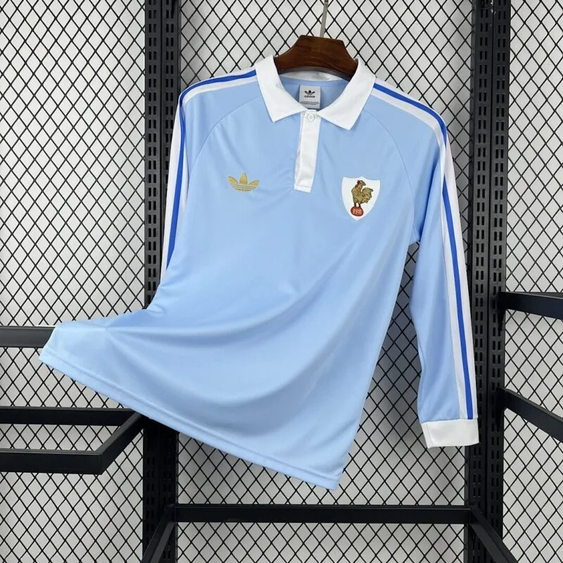 Maglia Francia Home Manica Lunga 2024/25 Versione Tifoso