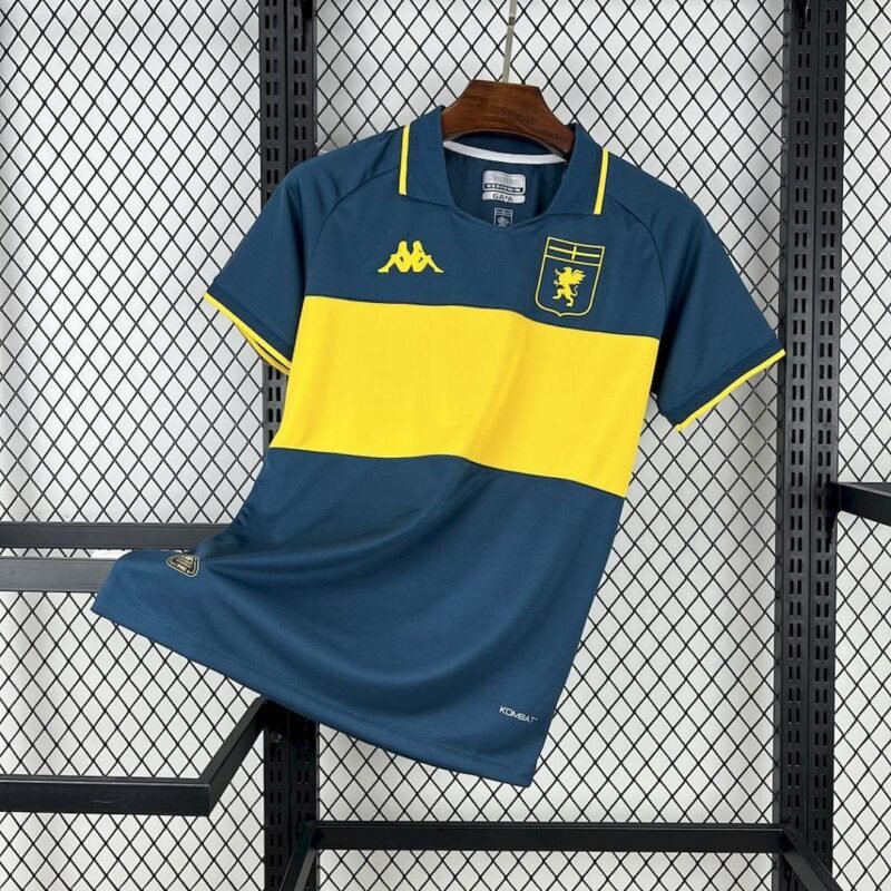 Maglia Genoa CFC Away 2024/25 Versione Tifoso vista frontale completa
