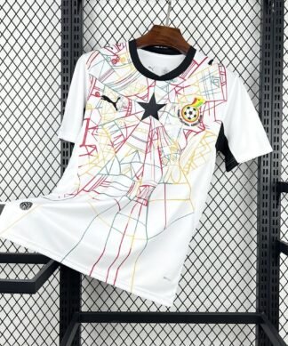 Maglia Ghana Home 2024/25 Versione Tifoso vista frontale completa