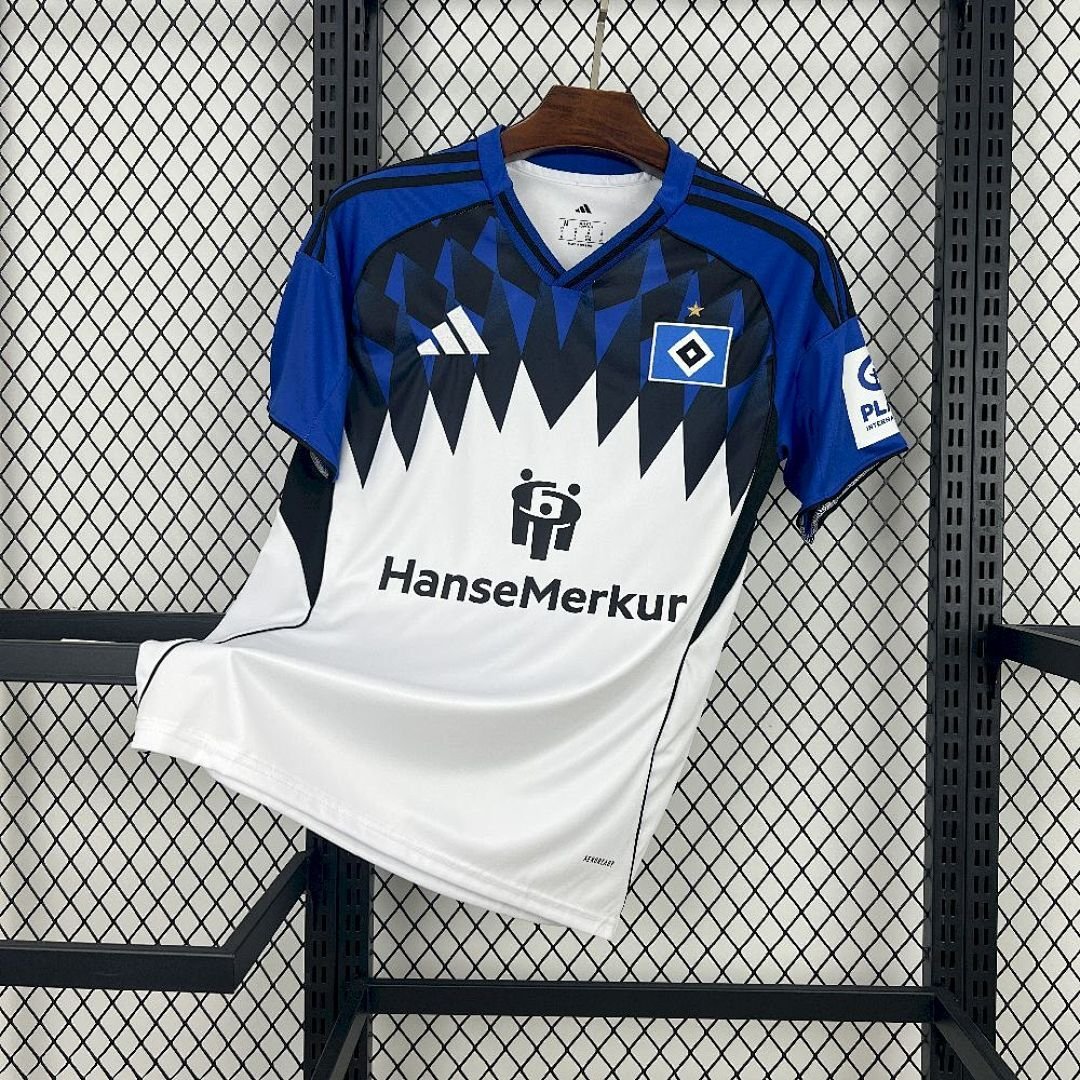 Maglia Hamburger SV Home 2025/26 Versione Tifoso vista frontale completa