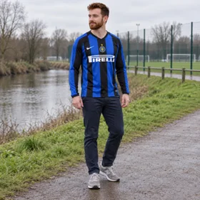 Camiseta Manga Larga Inter 2004/05 – presentación con modelo virtual; pantalones y calzado no incluidos