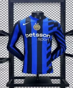 Maglia Inter Home Manica Lunga 2024/25 Versione Giocatore vista frontale completa