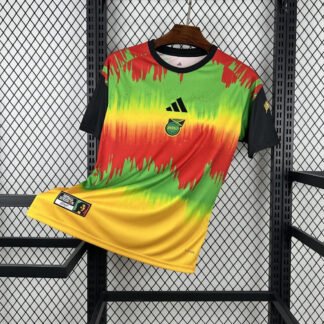 Maglia Jamaica x Bob Marley Home 2024/25 Versione Giocatore vista frontale completa
